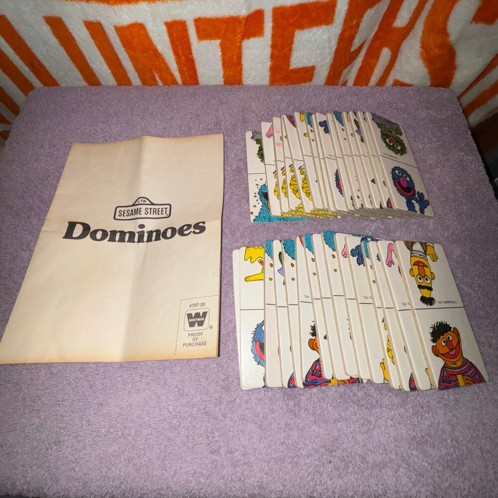 Vintage Sesame Street Dominoes Game – Character Matching Tiles